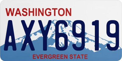 WA license plate AXY6919