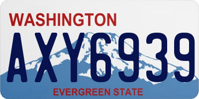 WA license plate AXY6939