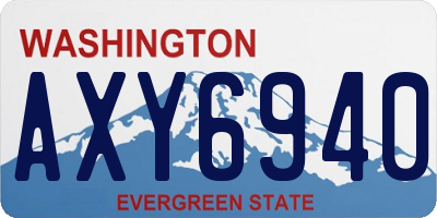 WA license plate AXY6940