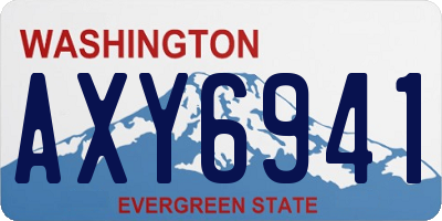 WA license plate AXY6941