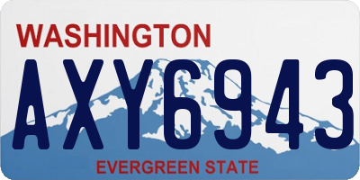 WA license plate AXY6943