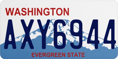 WA license plate AXY6944
