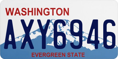 WA license plate AXY6946
