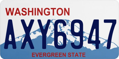 WA license plate AXY6947