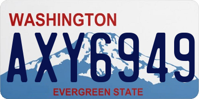 WA license plate AXY6949