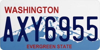 WA license plate AXY6955