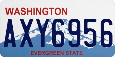 WA license plate AXY6956