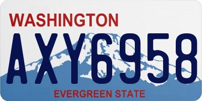 WA license plate AXY6958