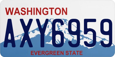WA license plate AXY6959