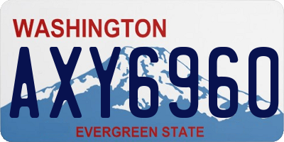 WA license plate AXY6960