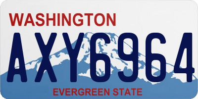 WA license plate AXY6964