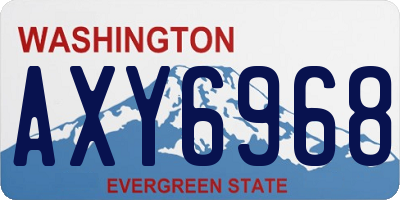 WA license plate AXY6968