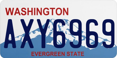 WA license plate AXY6969