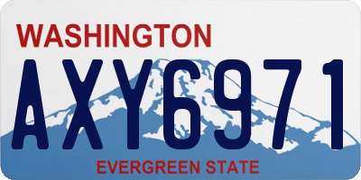 WA license plate AXY6971
