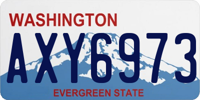 WA license plate AXY6973