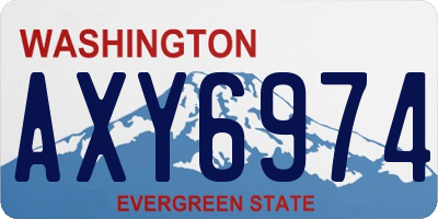 WA license plate AXY6974