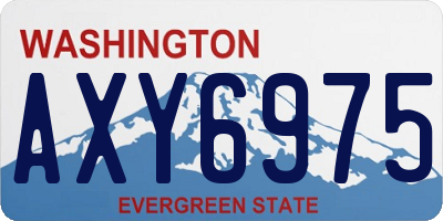 WA license plate AXY6975