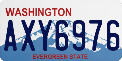 WA license plate AXY6976