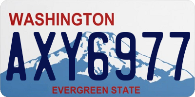WA license plate AXY6977