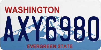 WA license plate AXY6980