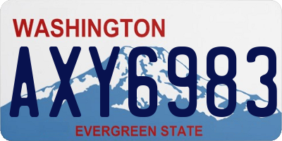 WA license plate AXY6983