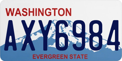 WA license plate AXY6984