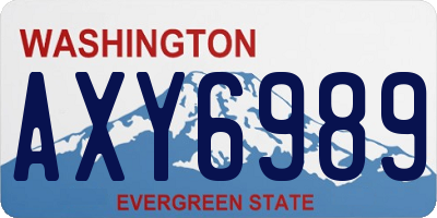 WA license plate AXY6989