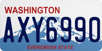 WA license plate AXY6990
