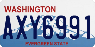 WA license plate AXY6991