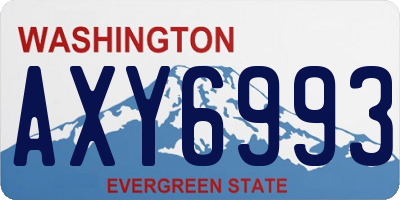 WA license plate AXY6993