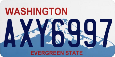 WA license plate AXY6997