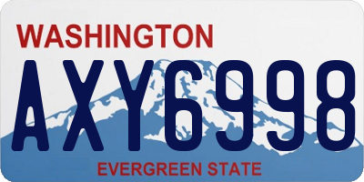 WA license plate AXY6998