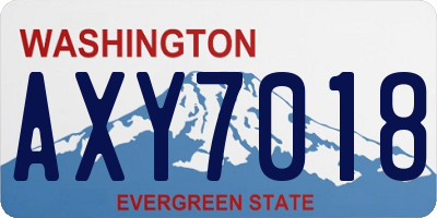 WA license plate AXY7018