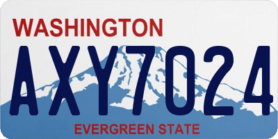WA license plate AXY7024