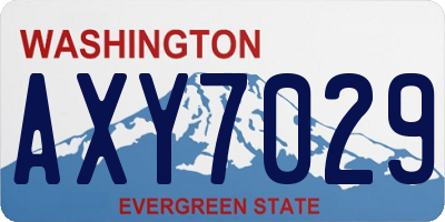 WA license plate AXY7029