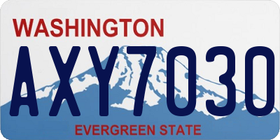 WA license plate AXY7030