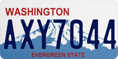 WA license plate AXY7044