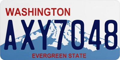 WA license plate AXY7048