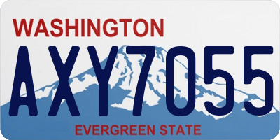 WA license plate AXY7055