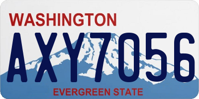 WA license plate AXY7056