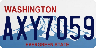 WA license plate AXY7059