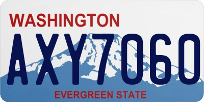 WA license plate AXY7060