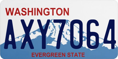 WA license plate AXY7064