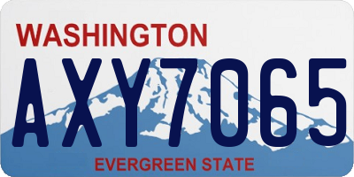 WA license plate AXY7065