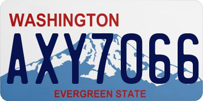 WA license plate AXY7066