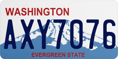 WA license plate AXY7076
