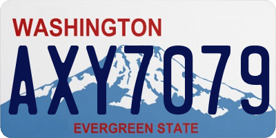 WA license plate AXY7079