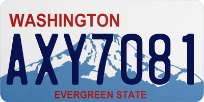 WA license plate AXY7081