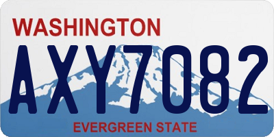 WA license plate AXY7082