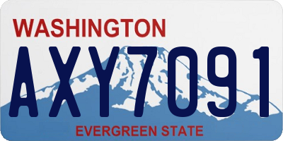 WA license plate AXY7091